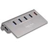 DeLOCK Hub USB 10 Gbps con 4 porte USB Tipo-A + 1 porta di ricarica veloce con alimentatore