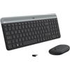 Logitech MK470 tastiera Mouse incluso RF Wireless QWERTY US International Grafite