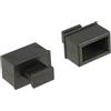 DeLOCK 64021 Copertura di sicurezza per presa elettrica Nero 10 pz