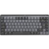 Logitech MX Mini Mechanical tastiera RF senza fili + Bluetooth AZERTY Francese Grafite, Grigio