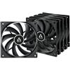 ARCTIC F12 Case per computer Ventilatore 12 cm Nero 5 pz