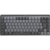 Logitech MX Mini Mechanical tastiera RF senza fili + Bluetooth QWERTY US International Grafite, Grigio