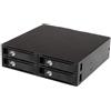 StarTech.com Backplane mobile per rack hot-swap 5,25 a 4 alloggiamenti HDD SATA/SAS da 2,5 - 6 Gbps