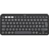 Logitech Pebble Keys 2 K380s tastiera RF senza fili + Bluetooth QWERTY Danese, Finlandese, Norvegese, Svedese Grafite