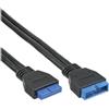 InLine Cavo USB 3.0 interno 19pin maschio / 19pin femmina, prolunga, 0,35m