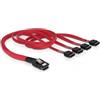 DeLOCK Cable mini SAS 36pin to 4x SATA cavo SCSI Rosso 0,5 m