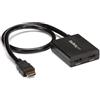StarTech.com Sdoppiatore Splitter HDMI 4k @ 30hz 1x2 da 1 a 2 porte Alimentato con Adattatore o USB