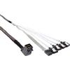 InLine Cavo Mini SAS, SFF-8643 a 4x SATA + Sideband, 0,5m, connettore 90°