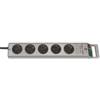 Brennenstuhl Super-Solid Line Argento 5 presa(e) AC 2,5 m