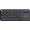 Logitech K400 Plus Tv tastiera Casa RF Wireless QWERTZ Tedesco Nero