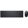 DELL KM5221W tastiera Mouse incluso Ufficio RF Wireless QWERTY US International Nero