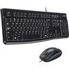 Logitech Desktop MK120 tastiera Mouse incluso USB QWERTZ Svizzere Nero