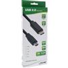 InLine Cavo USB 2.0 Mini, Cm/ B M, nero, 3A@1m, 0,5A@5m, 0,5m