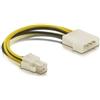 DeLOCK Cable P4 male Molex 4pin male Multicolore 0,13 m