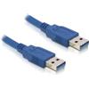 DeLOCK USB 3.0-A male/male - 1m cavo USB USB A Blu