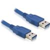 DeLOCK USB 3.0-A male/male - 2m cavo USB USB A Blu