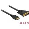 DeLOCK 85651 cavo e adattatore video 0,5 m HDMI tipo A (Standard) DVI Nero