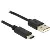 DeLOCK 83600 cavo USB USB 2.0 1 m USB C USB A Nero