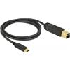 DeLOCK 83675 cavo USB USB 3.2 Gen 2 (3.1 Gen 2) 1 m USB C USB B Nero