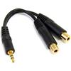 StarTech.com Cavo splitter stereo 15 cm - 3,5 mm maschio a 2 connettori femmina 3,5 mm