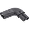 InLine , adattatore di rete IEC 60320 C8 / C7, angolato a sinistra/destra 2 poli