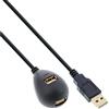 InLine Cavo USB 2.0 A maschio / A femmina x2, Docking con base magnetica, 2m