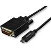 StarTech.com Cavo USB C a DVI (Single-Link) 1080p - 3 m - Cavo Adattatore Video USB Type-C a DVI-D (DP Alt Mode HBR2) -