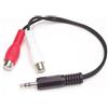 StarTech.com Cavo audio stereo 15 cm - 3,5 mm maschio a 2 femmina RCA