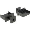 DeLOCK 64009 Copertura di sicurezza per presa elettrica USB tipo A Nero 10 pz