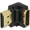 DeLOCK HDMI-A/HDMI-A male, F/M, 90° Nero