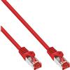 InLine Cavo patch Lan, S/FTP (PiMf), Cat.6, 250 MHz, PVC, CU, rosso, 50m