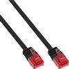 InLine Cavo patch Lan piatto, U/UTP, Cat.6, nero, 1,5m