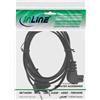 InLine Cavo alimentaz. spina Italiana presa Euro 8 C7, 90° D, nero, 3m