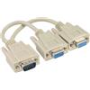 InLine 4043718102129 adattatore per inversione del genere dei cavi VGA 2x VGA Beige