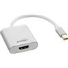 InLine adattatore Mini DP 1.2a M a HDMI F, con audio, 4K / 60Hz, bianco, 0,15m