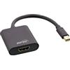 InLine Adattatore Mini DisplayPort HDM, alluminio con audio, 4K/60Hz, nero