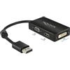 DeLOCK 0.16m DisplayPort/VGA+HDMI+DVI 0,16 m VGA (D-Sub)+ HDMI + DVI Nero