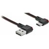 DeLOCK Cavo EASY-USB 2.0 Tipo-A maschio per USB Type-C maschio nero con angolazione sinistra / destra da 0,2 m