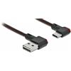 DeLOCK Cavo EASY-USB 2.0 Tipo-A maschio per USB Type-C maschio nero con angolazione sinistra / destra da 0,5 m
