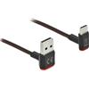 DeLOCK Cavo EASY-USB 2.0 Tipo-A maschio per USB Type-C maschio nero con angolazione alto / basso da 0,2 m