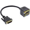 InLine Adattatore DVI-I 24+5 m. a DVI-I 24+5 + S-VGA 15pin HD f., analogico