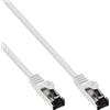 InLine Cavo Patch, S/FTP (PiMf), Cat.8.1, 2000MHz, Halogenfree, bianco, 0,5m