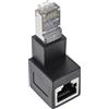 InLine Cavo patch adattatore Cat.6A, spina/presa RJ45 angol. 90° verso il basso