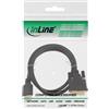 InLine Cavo HDMI M a DVI 18+1 M, dorato, nero, 1,5m