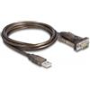 DeLOCK Adattatore USB 2.0 Tipo-A per 1 x seriale RS-232 D-Sub 9 pin maschio con viti 1,5 m