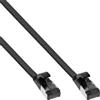 InLine Cavo Patch piatto, U/FTP, TPE Cat.8.1, senza alogeni, nero, 0,25m