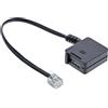 InLine Cavo adattatore RJ11 (6P4C) maschio a TAE-F femmina, 20cm