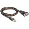 DeLOCK Adattatore USB 2.0 Tipo-A a 1 x Seriale RS-232 D-Sub 9 pin maschio con dadi 1,5 m