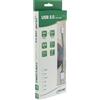 InLine Cavo USB 2.0 C M/A M, alluminio, flessibile, nero,2,4A@1m, 1,5A@5m, 2m