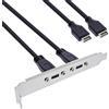 InLine Supporto per slot, USB-C a USB 3.2 pannello frontale Key-A interno